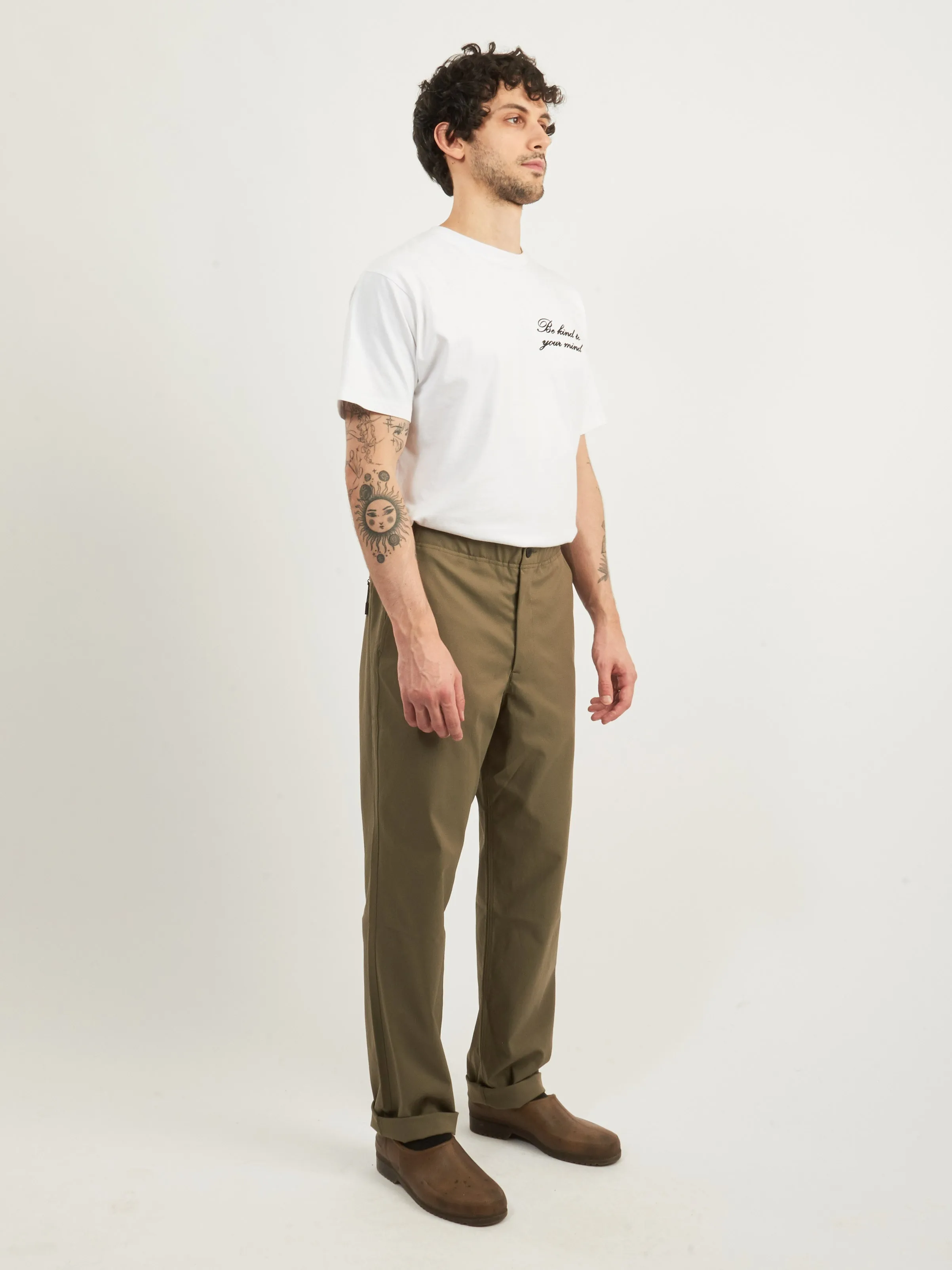 Sediment Green Ezra Relaxed Solotex Twill Trouser