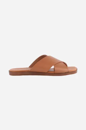 Seychelles Chai Criss Cross Sandal in Tan Leather