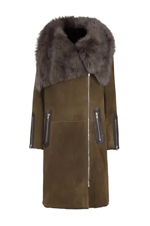 Shearling Biker Coat