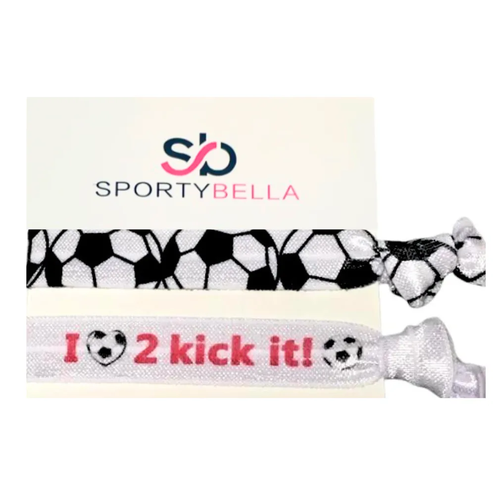 Soccer Hair Ties- 2pc Set