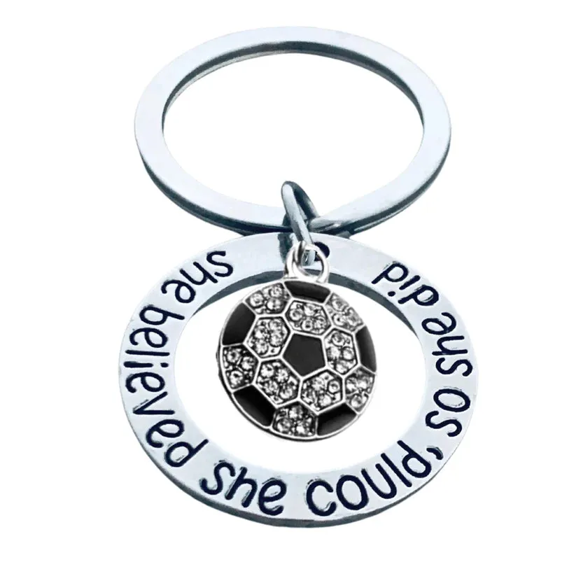 Soccer Keychain- She Believed She Could So She Did