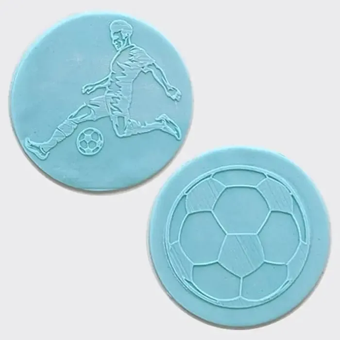 Soccer Player & Ball Debosser Stamp Set