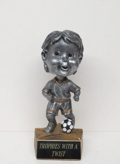 Soccer Trophy Boys Bobble Head Soccer Trophy Award Winning Team Champion Champ Kids / Jr  Personalized Trophy Free Engraving