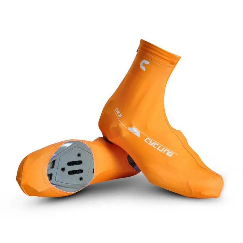 Solid Orange Splash-proof Cycling Shoe Covers