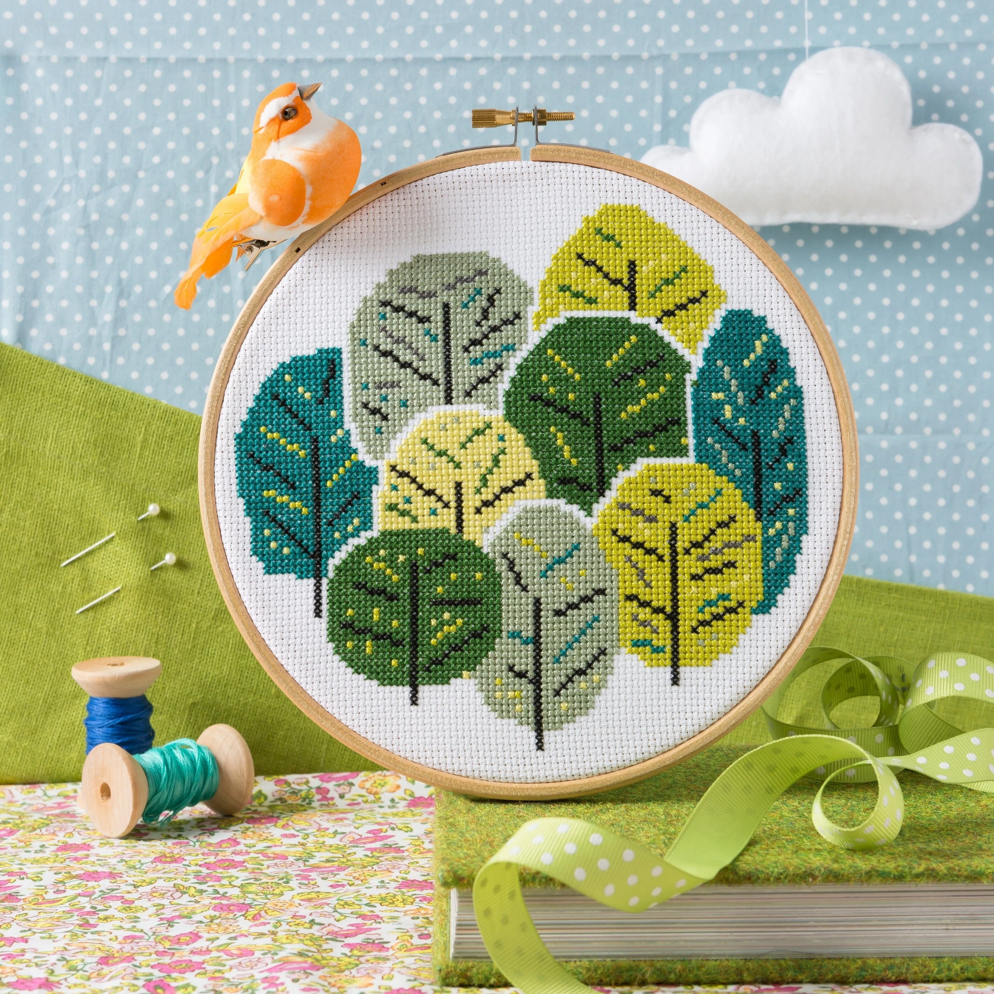 Summer Trees Cross Stitch Kit