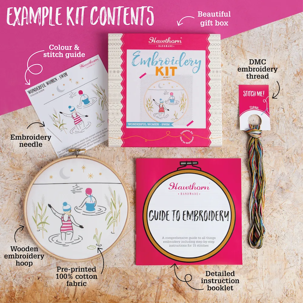 Swim Embroidery Kit (Wonderful Women Collection)