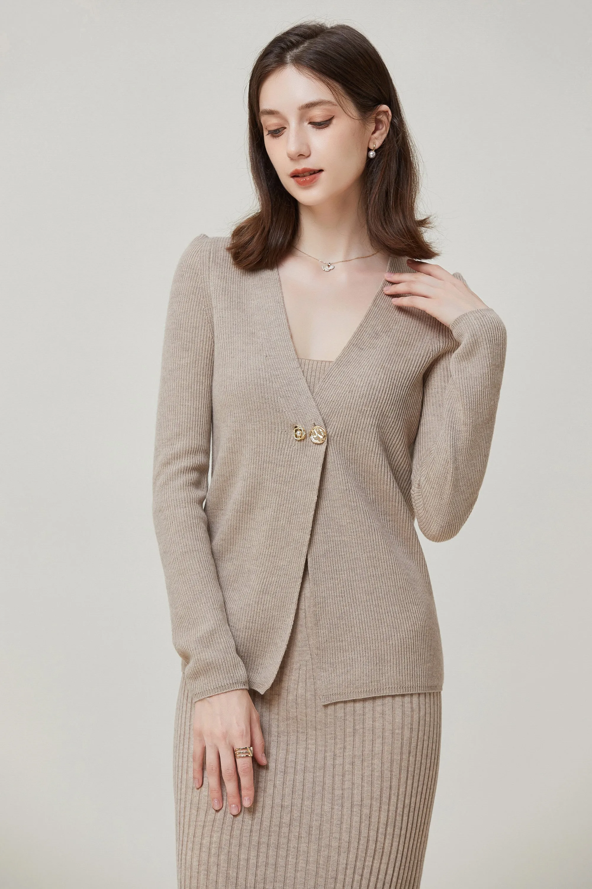 Sylphide | Delilah Stretch Wool Dress and Cardigan Set