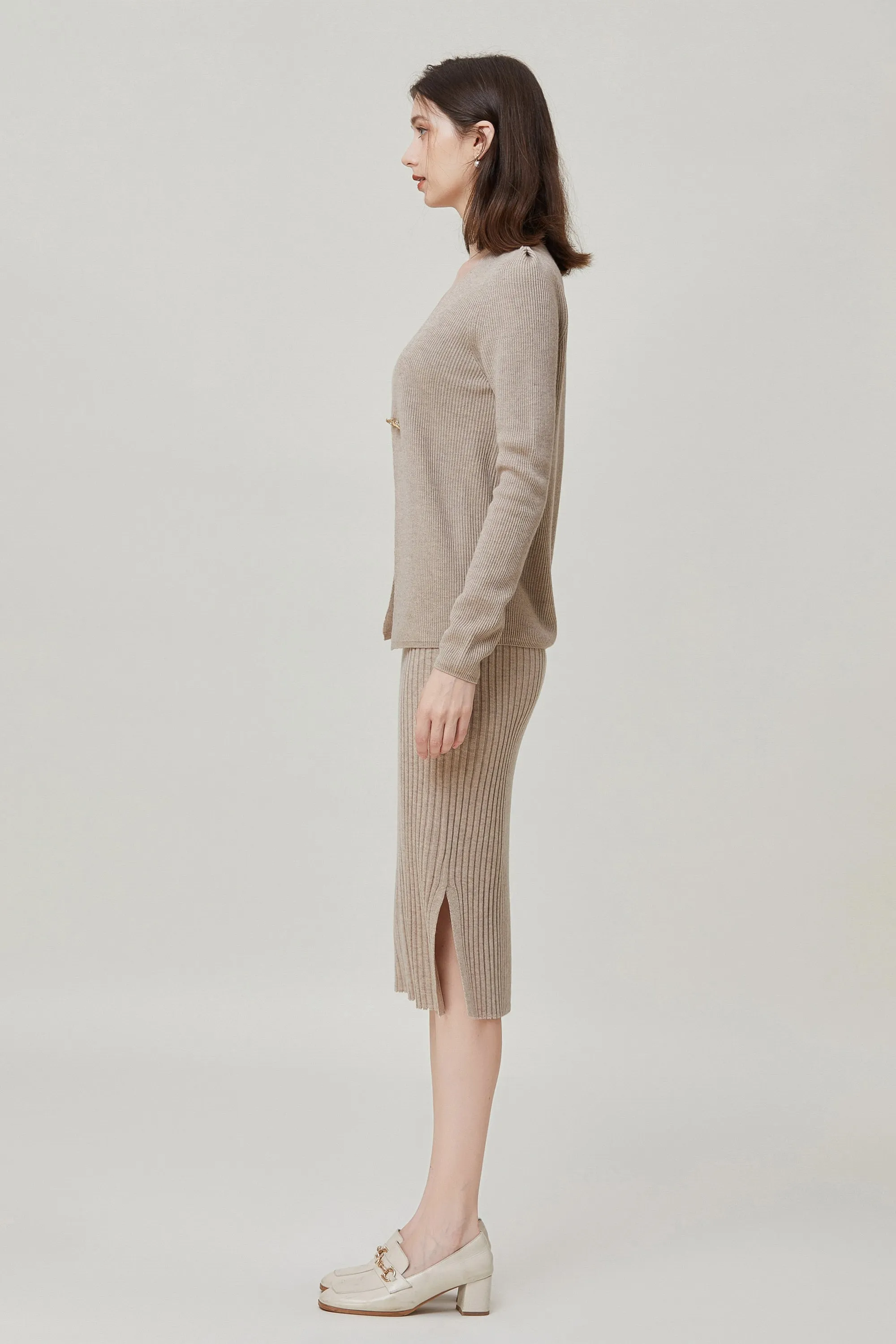 Sylphide | Delilah Stretch Wool Dress and Cardigan Set