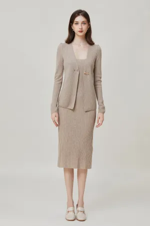 Sylphide | Delilah Stretch Wool Dress and Cardigan Set