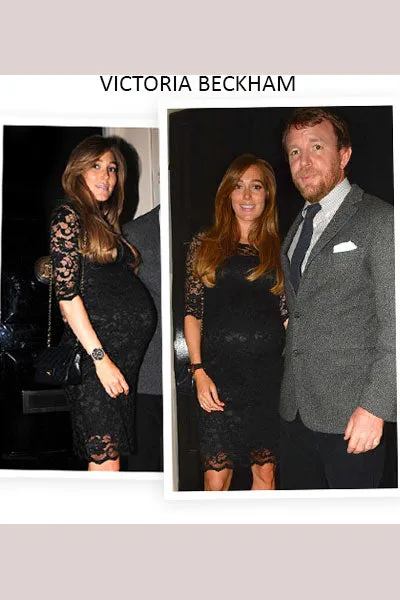 Tiffany Rose Amelia Maternity Lace Dress in Caviar Black