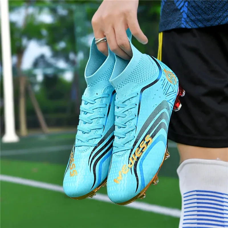 Ultralight Youth Soccer Cleats/Cristiano Ronaldo golden bottom Shoes