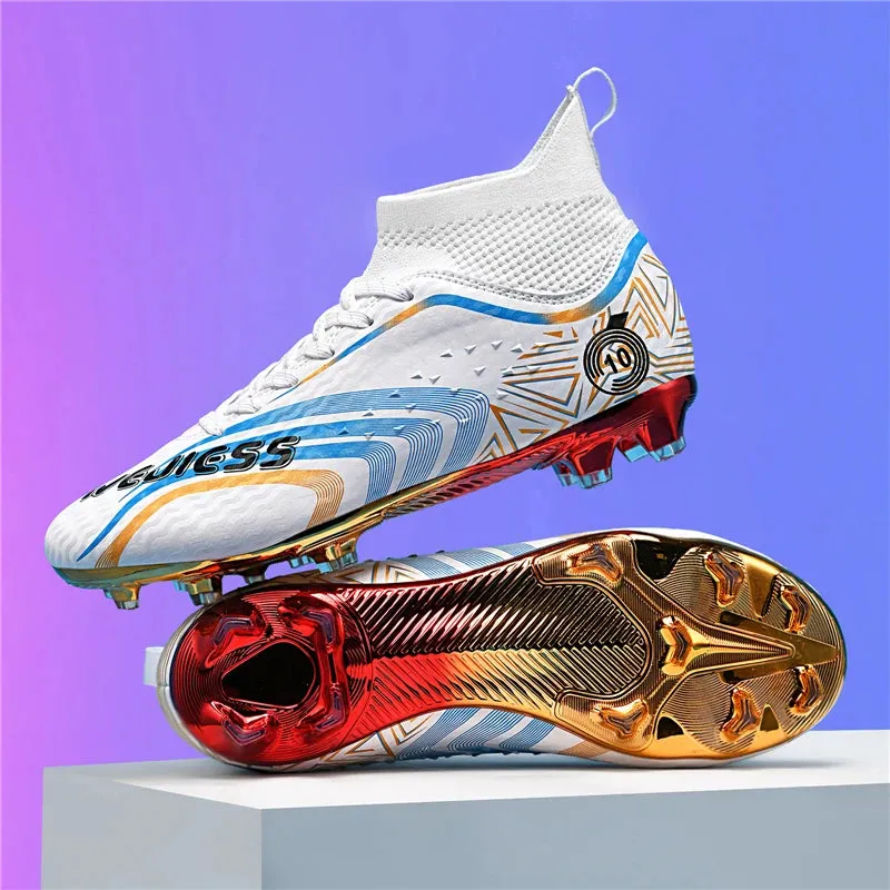 Ultralight Youth Soccer Cleats/Cristiano Ronaldo golden bottom Shoes