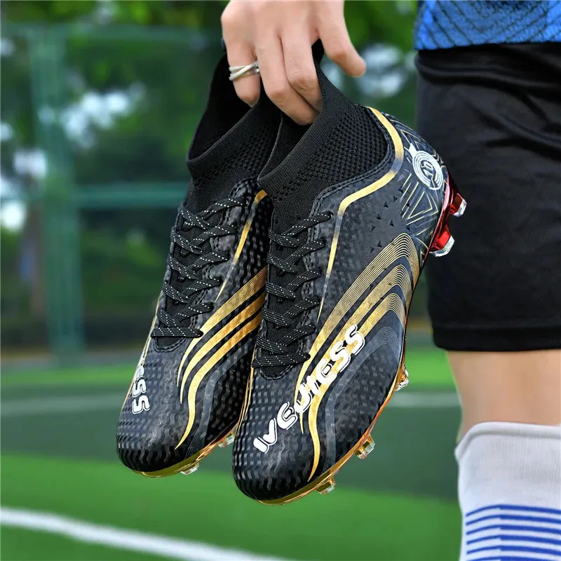 Ultralight Youth Soccer Cleats/Cristiano Ronaldo golden bottom Shoes