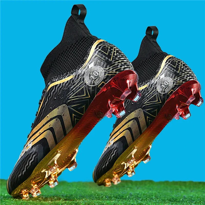 Ultralight Youth Soccer Cleats/Cristiano Ronaldo golden bottom Shoes