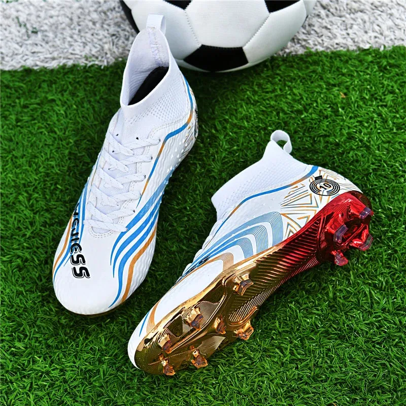 Ultralight Youth Soccer Cleats/Cristiano Ronaldo golden bottom Shoes