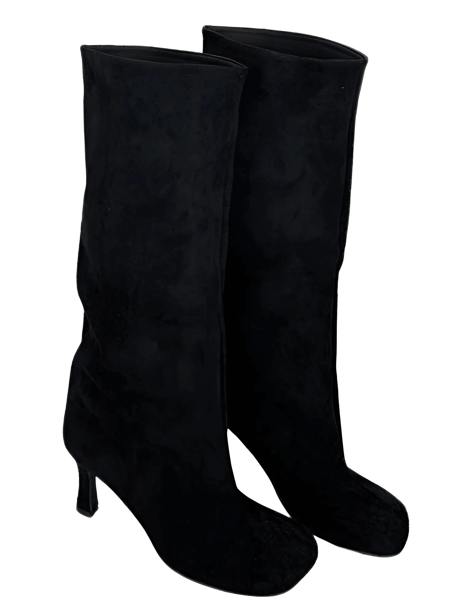 Winter Street Style Round Toe Knee High Women's Boots High Heel Boots Female Long Boots