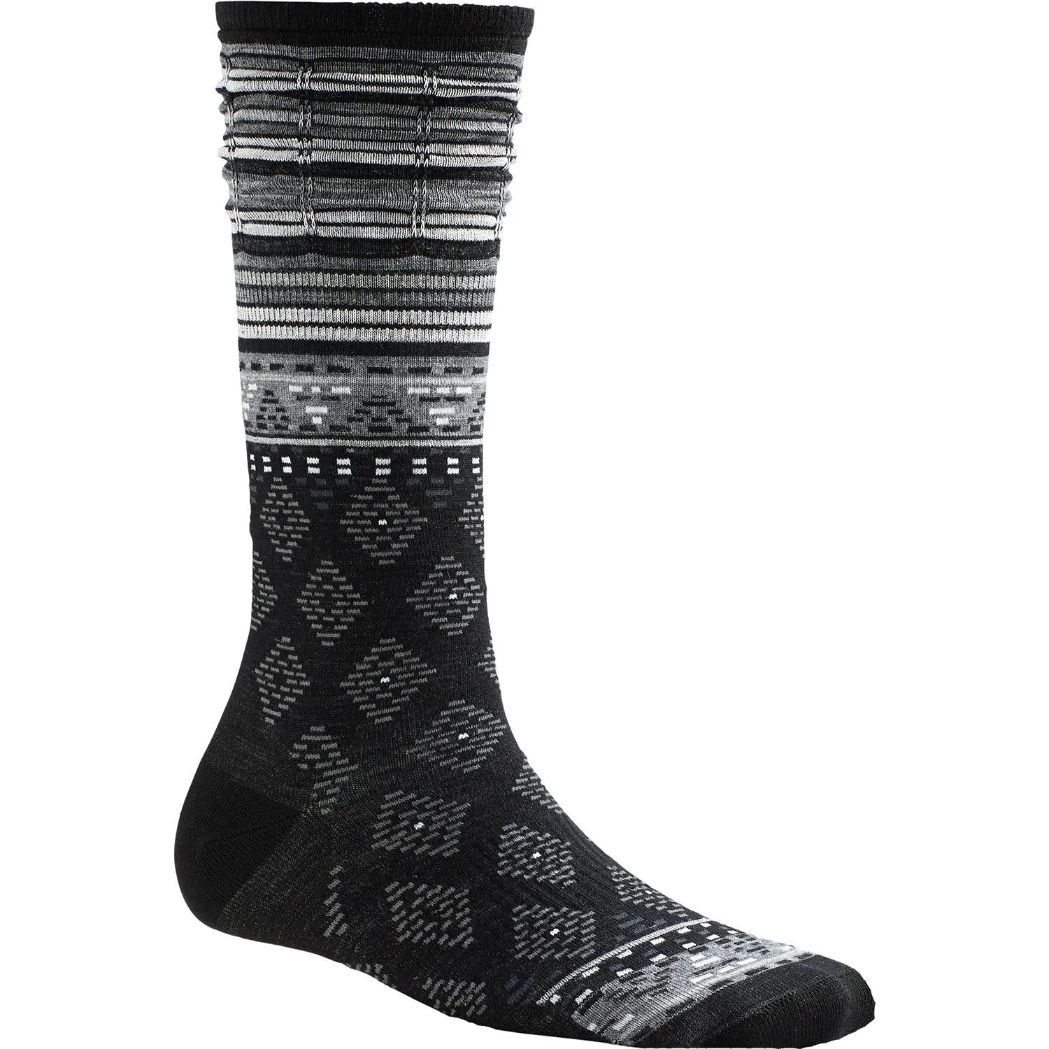 Women's Smartwool Rocking Rhombus Mid Calf Socks Black Wool