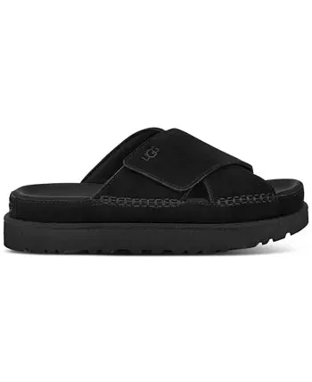 WOMEN'S UGG GOLDENSTAR CROSS SLIDE SANDAL | BLACK