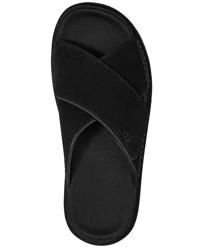 WOMEN'S UGG GOLDENSTAR CROSS SLIDE SANDAL | BLACK